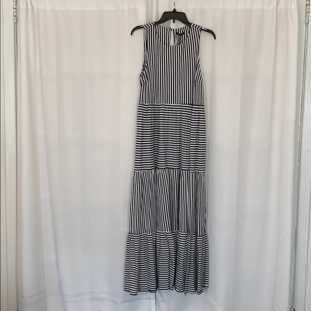 MDS Stripes Georgia Sleeveless Peasant Maxi